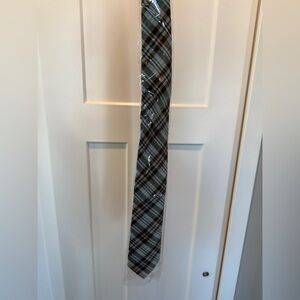 NWT-Charles Tyrwhitt-Blue, Green, and Gold Classic Linen Silk Check Tie